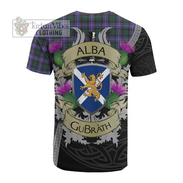 Tartan Vibes Clothing Hunter (Hunterston) Tartan Family Crest Cotton T-shirt Lion Rampant Royal Thistle Shield Celtic Inspired