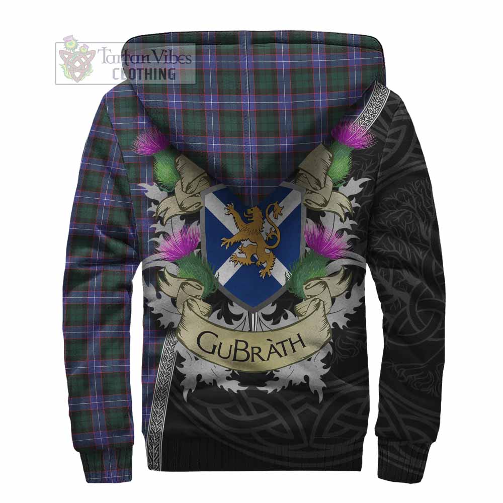Tartan Vibes Clothing Hunter (Hunterston) Tartan Family Crest Sherpa Hoodie Lion Rampant Royal Thistle Shield Celtic Inspired