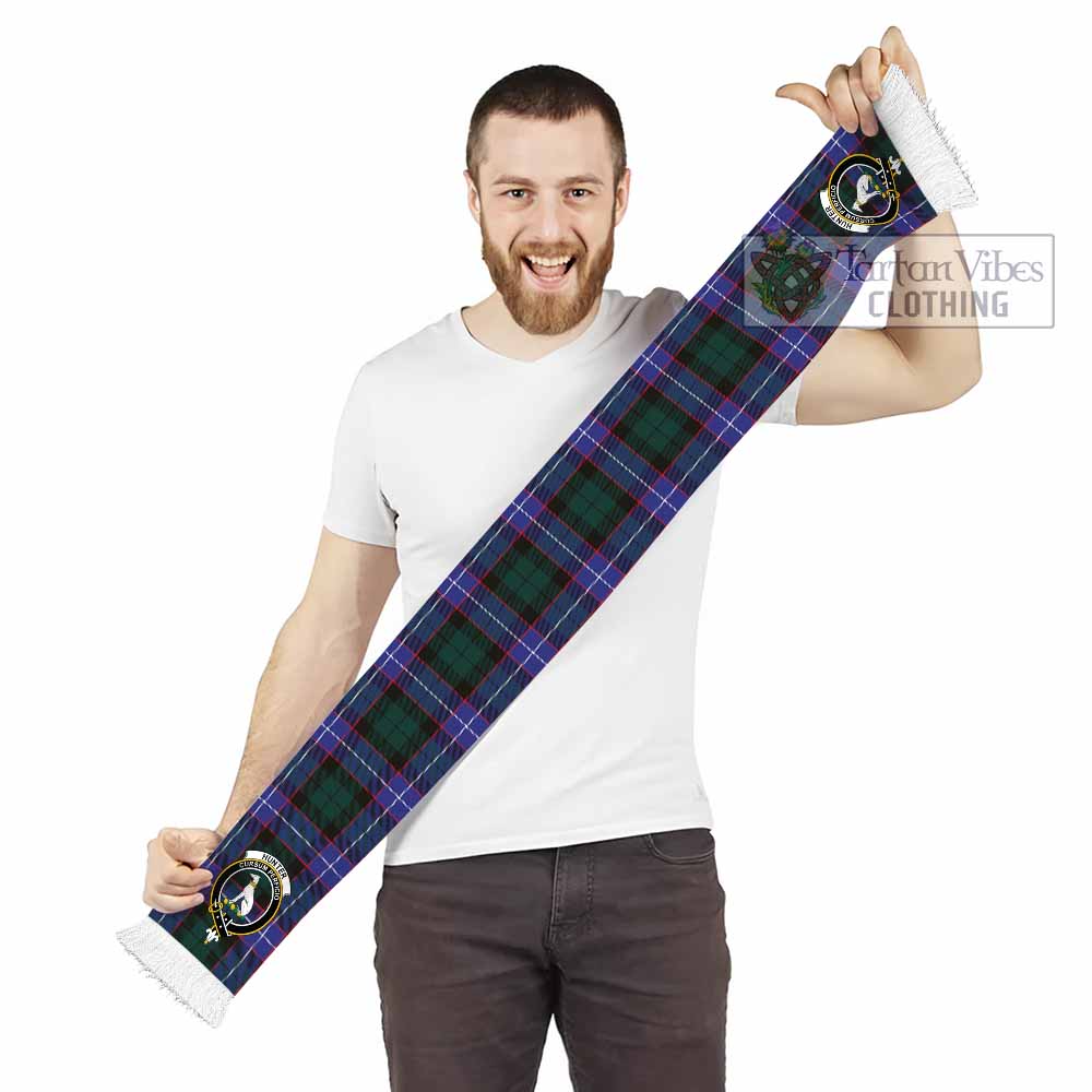 Tartan Vibes Clothing Hunter (Hunterston) Tartan Ruffneck Scarf with Family Crest