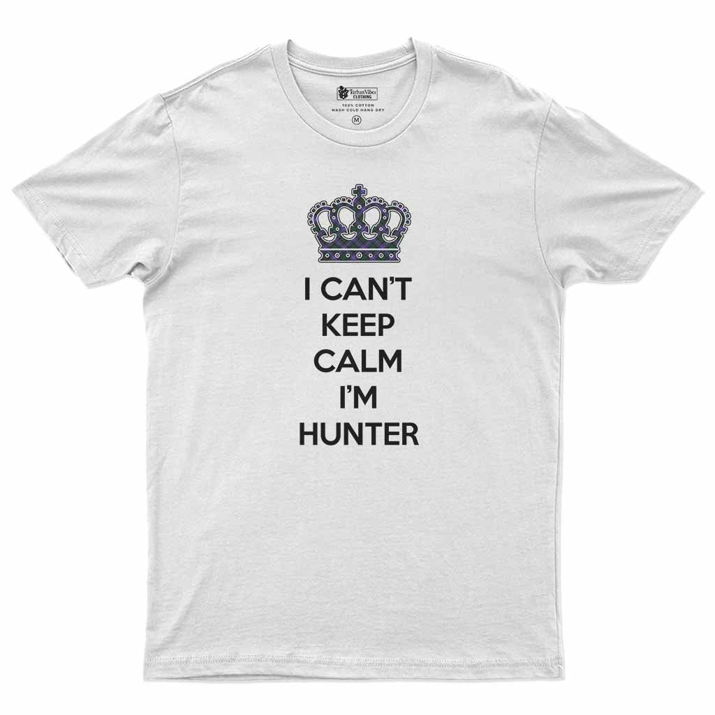 Hunter (Hunterston) Can't Keep Calm Men's T-Shirt White - Tartan Vibes Clothing