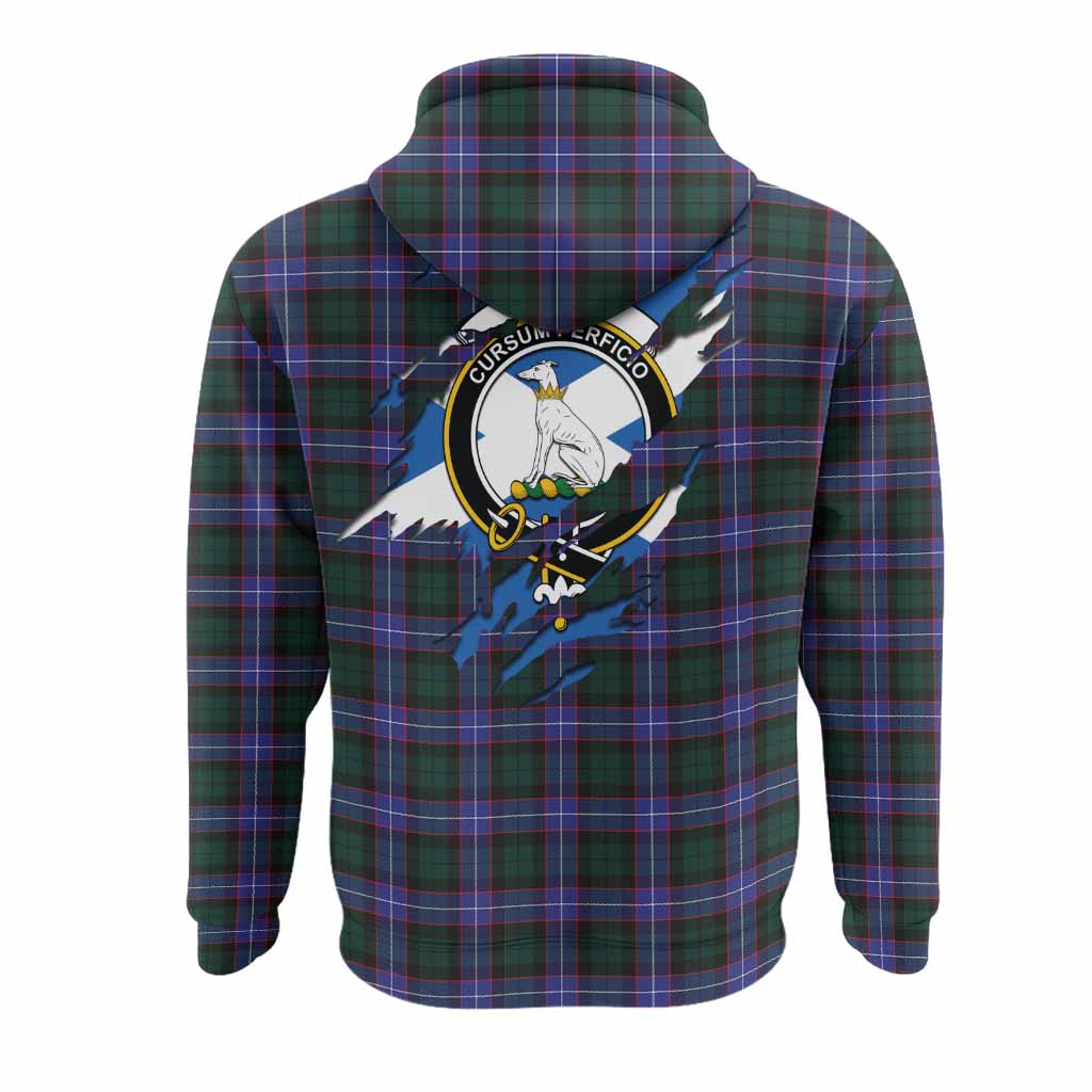 Hunter (Hunterston) Clan Crest In Me Tartan Hoodie Scotland Flag Style