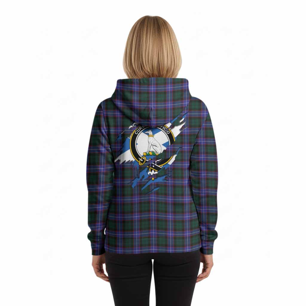 Hunter (Hunterston) Clan Crest In Me Tartan Hoodie Scotland Flag Style