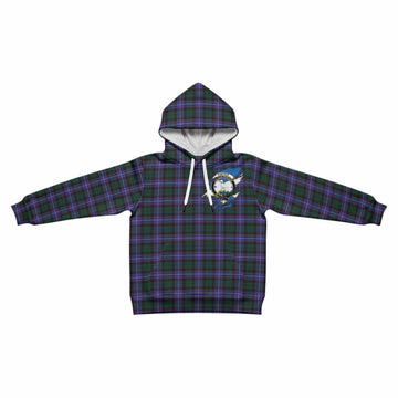 Hunter (Hunterston) Clan Crest In Me Tartan Kid Hoodie Scotland Flag Style