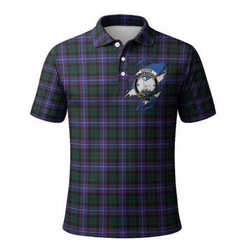 Hunter (Hunterston) Clan Crest In Me Tartan Polo Shirt Scotland Flag Style