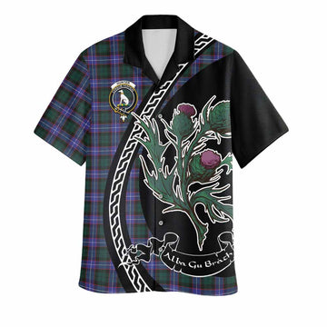 Hunter (Hunterston) Family Crest Tartan Hawaiian Shirt Alba Thistle Inspired - Tartan Vibes Clothing