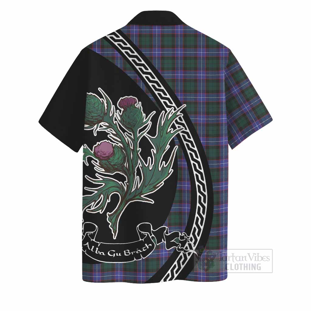 Hunter (Hunterston) Family Crest Tartan Hawaiian Shirt Alba Thistle Inspired - Tartan Vibes Clothing