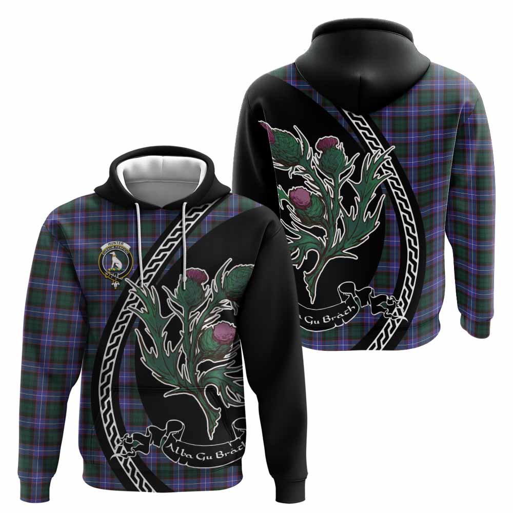 Hunter (Hunterston) Family Crest Tartan Hoodie Alba Thistle Inspired - Tartan Vibes Clothing
