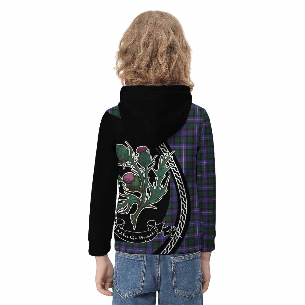Hunter (Hunterston) Family Crest Tartan Kid Hoodie Alba Thistle Inspired - Tartan Vibes Clothing