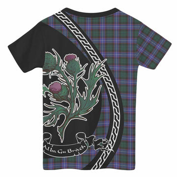 Hunter (Hunterston) Family Crest Tartan Kid T-shirt Alba Thistle Inspired - Tartan Vibes Clothing