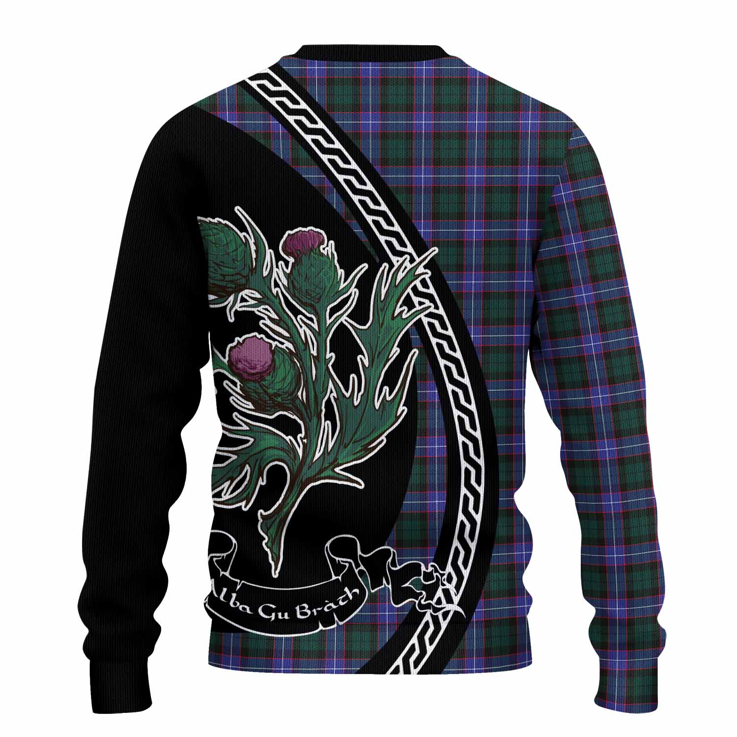 Hunter (Hunterston) Family Crest Tartan Knitted Sweater Alba Thistle Inspired - Tartan Vibes Clothing