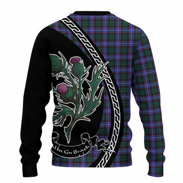 Hunter (Hunterston) Family Crest Tartan Knitted Sweater Alba Thistle Inspired