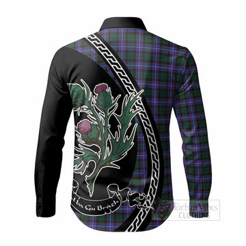 Hunter (Hunterston) Family Crest Tartan Long Sleeve Button Shirts Alba Thistle Inspired