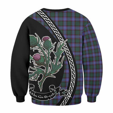 Hunter (Hunterston) Family Crest Tartan Sweatshirt Alba Thistle Inspired
