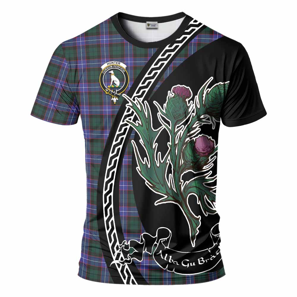 Hunter (Hunterston) Family Crest Tartan T-Shirt Alba Thistle Inspired - Tartan Vibes Clothing