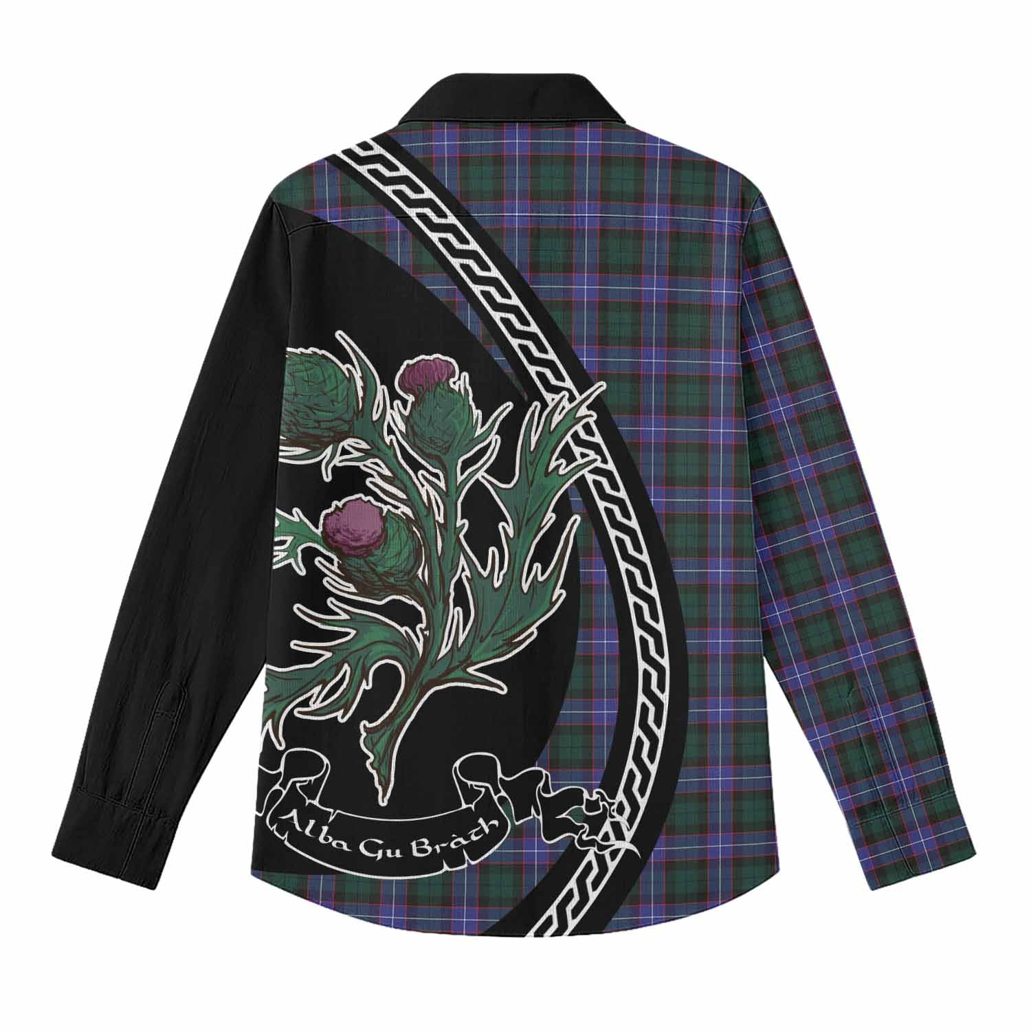 Hunter (Hunterston) Family Crest Tartan Women Casual Shirt Alba Thistle Inspired - Tartan Vibes Clothing