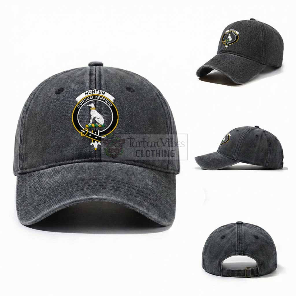Hunter (Hunterston) Scottish Clan Crest Washed Baseball Cap
