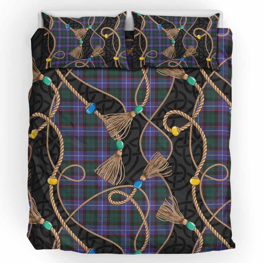 Hunter (Hunterston) Scottish Tartan Twisted Ropes Stylized Bedding Set UK Bedding Set UK King 91*87 inch - Tartan Vibes Clothing