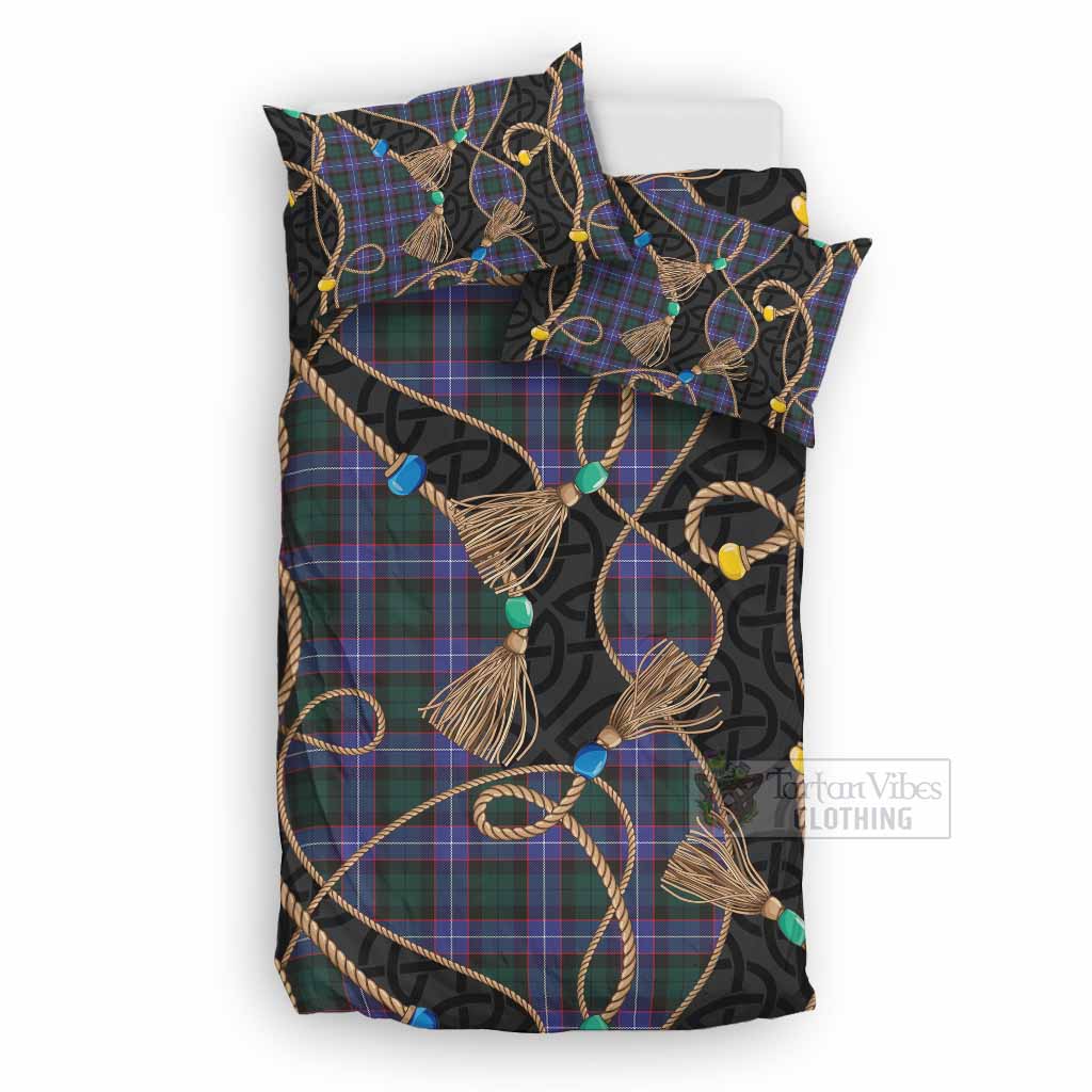 Hunter (Hunterston) Scottish Tartan Twisted Ropes Stylized Bedding Set UK Bedding Set UK Double 79*79 inch - Tartan Vibes Clothing