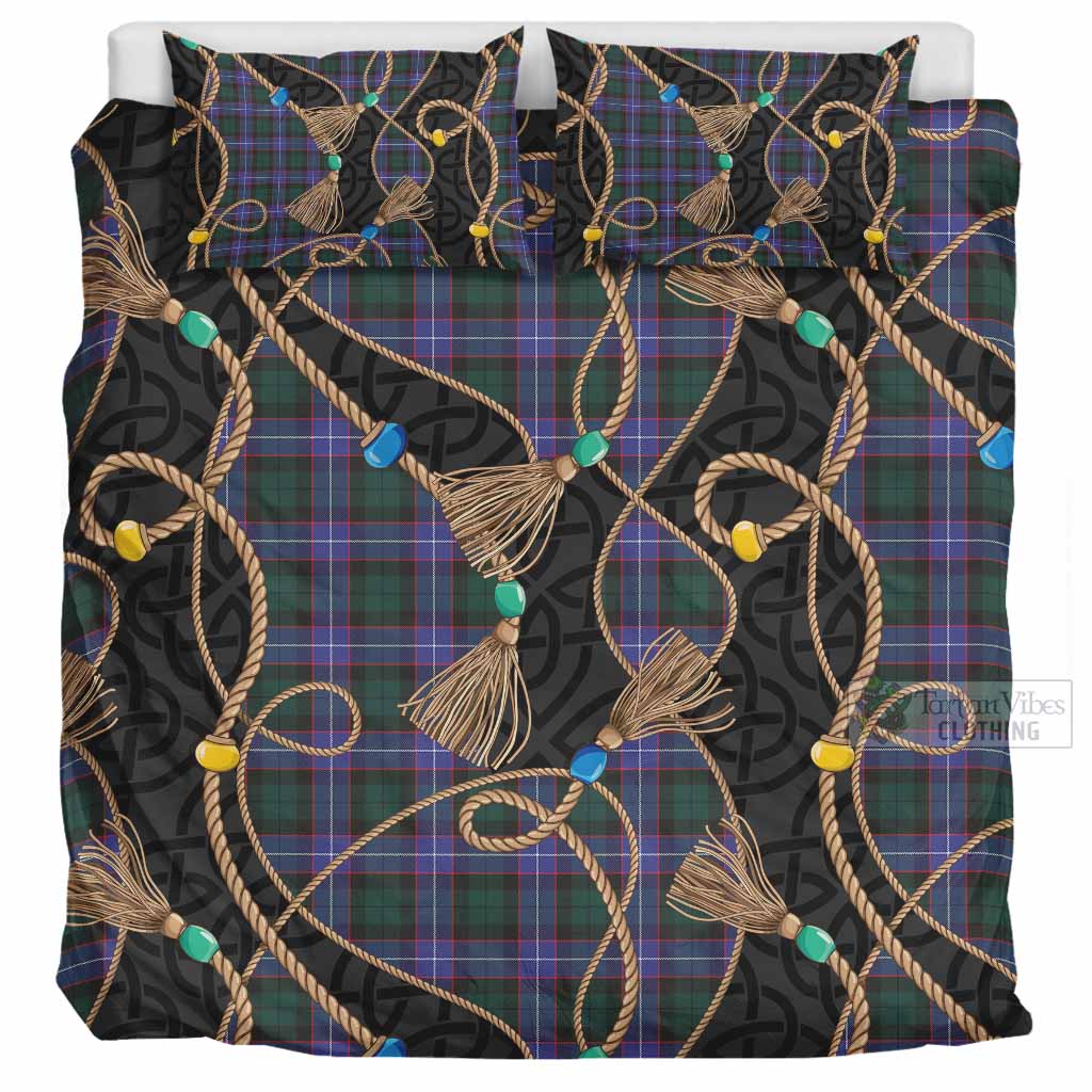 Hunter (Hunterston) Scottish Tartan Twisted Ropes Stylized Bedding Set UK Bedding Set UK Super King 104*94 inch - Tartan Vibes Clothing