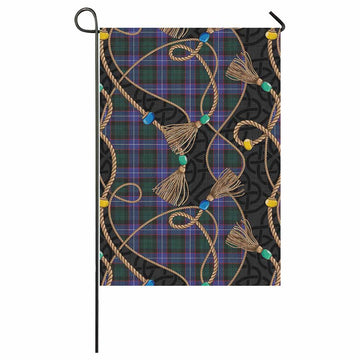 Hunter (Hunterston) Scottish Tartan Twisted Ropes Stylized Garden Flag 59 × 35 in (150 × 89 cm) - Tartan Vibes Clothing