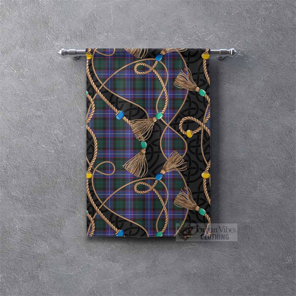 Hunter (Hunterston) Scottish Tartan Twisted Ropes Stylized Gonfalon Rectangle - Tartan Vibes Clothing