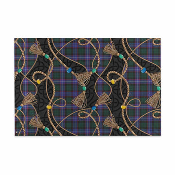 Hunter (Hunterston) Scottish Tartan Twisted Ropes Stylized House Flag 48*72 inch (120*180 cm) - Tartan Vibes Clothing