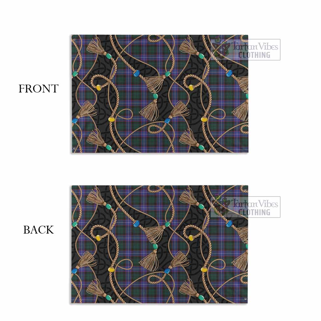 Hunter (Hunterston) Scottish Tartan Twisted Ropes Stylized House Flag - Tartan Vibes Clothing