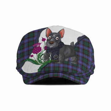 Hunter (Hunterston) Scottish Terrier Tartan Flat Cap, Jeff Cap Thistle Heritage Art