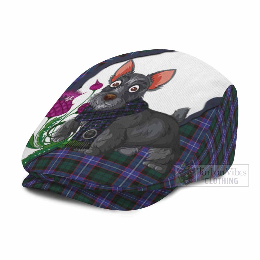 Hunter (Hunterston) Scottish Terrier Tartan Flat Cap, Jeff Cap Thistle Heritage Art - Tartan Vibes Clothing
