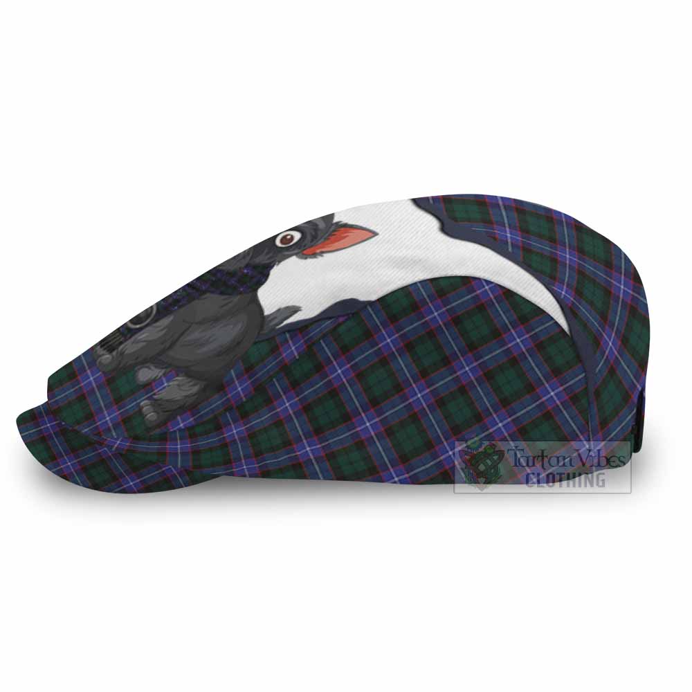 Hunter (Hunterston) Scottish Terrier Tartan Flat Cap, Jeff Cap Thistle Heritage Art - Tartan Vibes Clothing