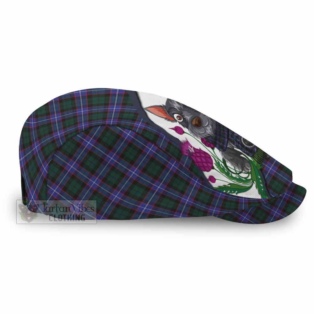 Hunter (Hunterston) Scottish Terrier Tartan Flat Cap, Jeff Cap Thistle Heritage Art - Tartan Vibes Clothing