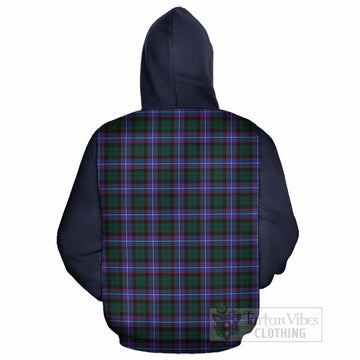 Hunter (Hunterston) Tartan Accent Cotton Hoodie with Family Crest