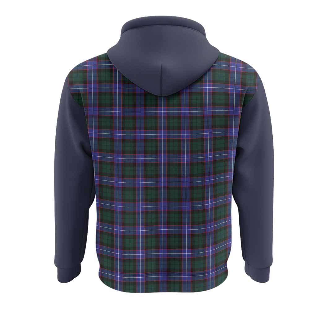 Hunter (Hunterston) Tartan Accent Hoodie with Family Crest