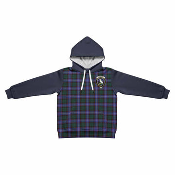 Hunter (Hunterston) Tartan Accent Kid Hoodie with Family Crest