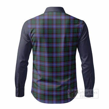 Hunter (Hunterston) Tartan Accent Long Sleeve Button Shirts with Family Crest