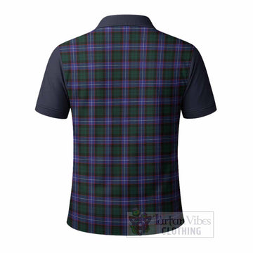Hunter (Hunterston) Tartan Accent Polo Shirt with Family Crest