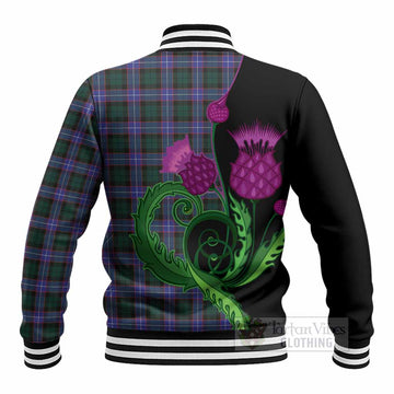 Hunter (Hunterston) Tartan Baseball Jacket Traditional Scottish Thistle