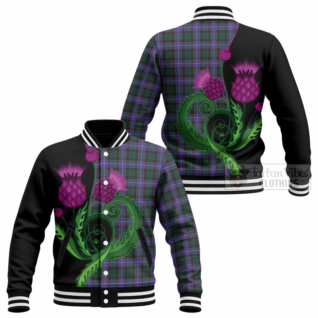 Hunter (Hunterston) Tartan Baseball Jacket Traditional Scottish Thistle