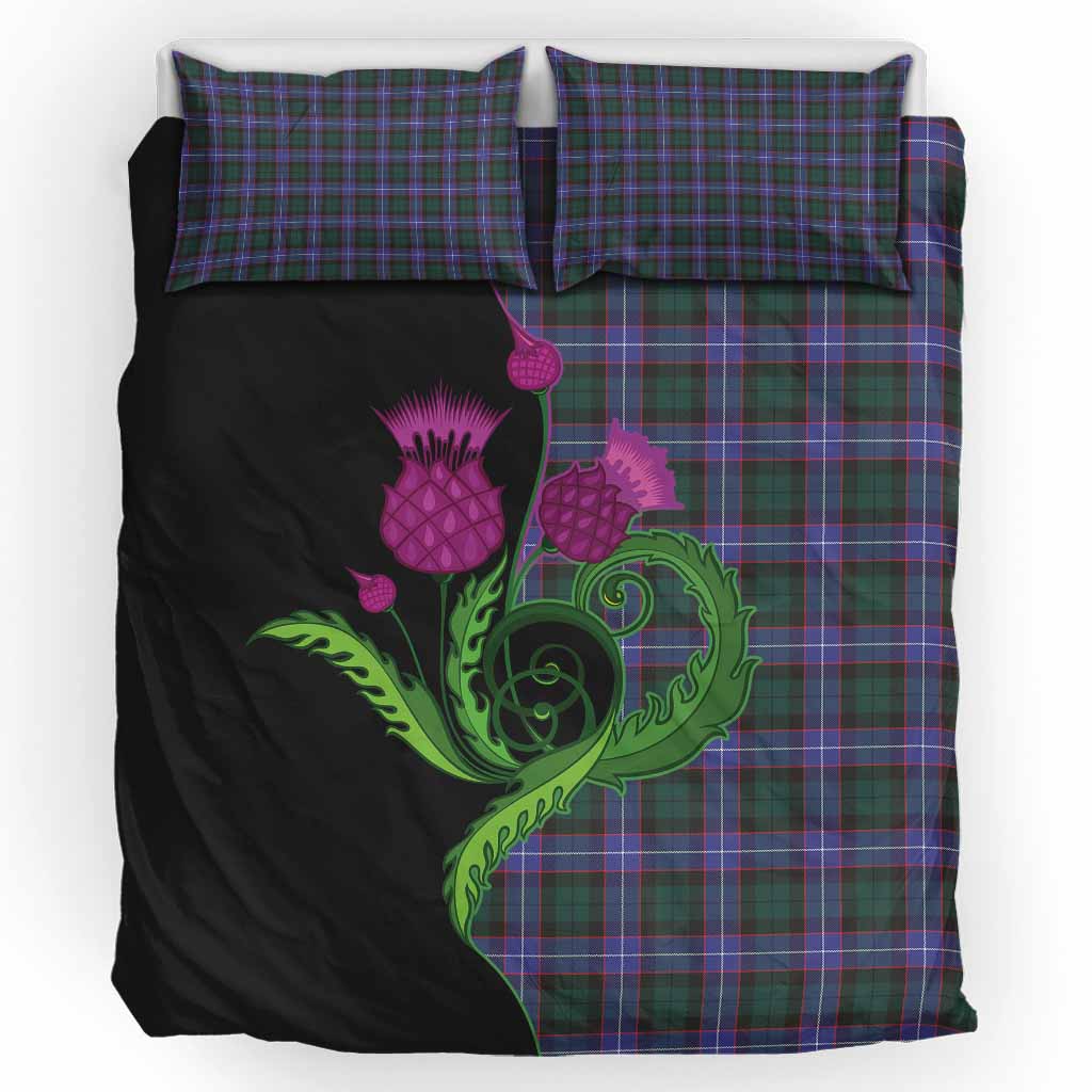 Hunter (Hunterston) Tartan Bedding Set Traditional Scottish Thistle UK Bedding Set UK King 91*87 inch - Tartan Vibes Clothing