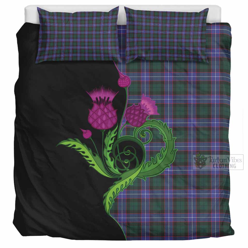 Hunter (Hunterston) Tartan Bedding Set Traditional Scottish Thistle UK Bedding Set UK Super King 104*94 inch - Tartan Vibes Clothing
