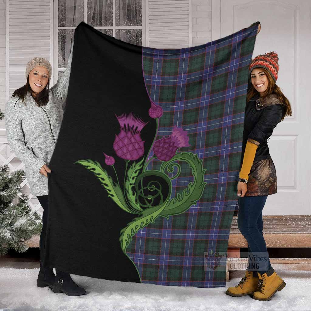 Hunter (Hunterston) Tartan Blanket Traditional Scottish Thistle - Tartan Vibes Clothing