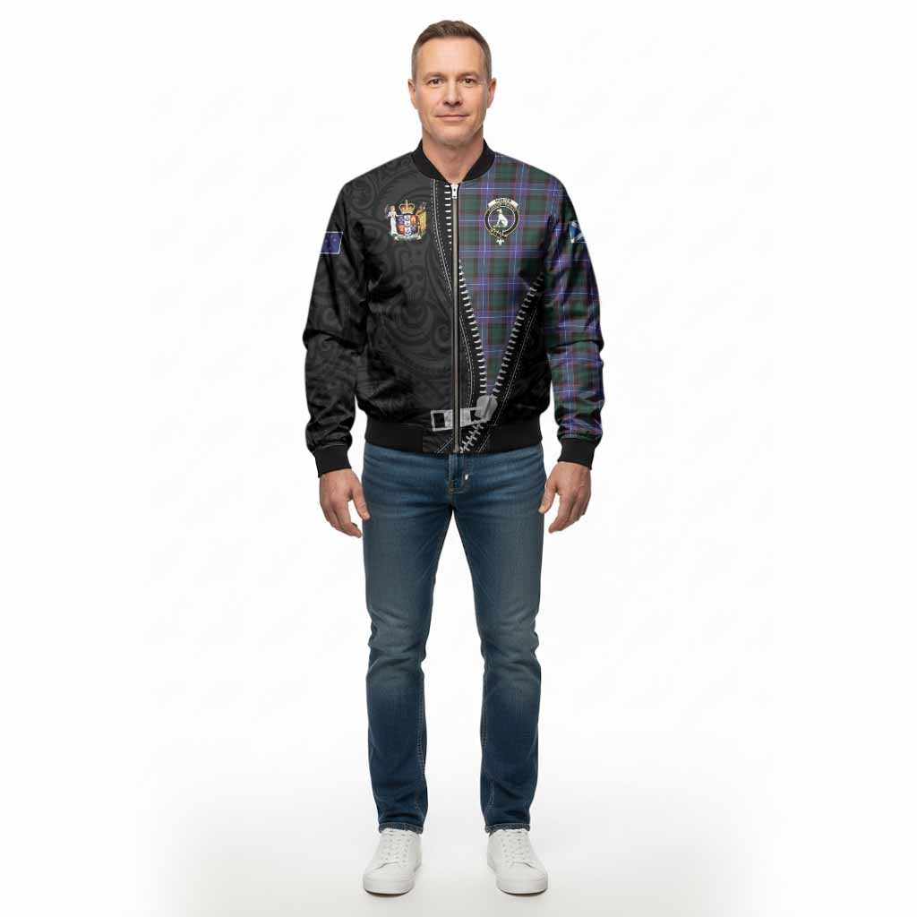 Hunter (Hunterston) Tartan Bomber Jacket New Zealand Pattern Unique Zipper Stylized