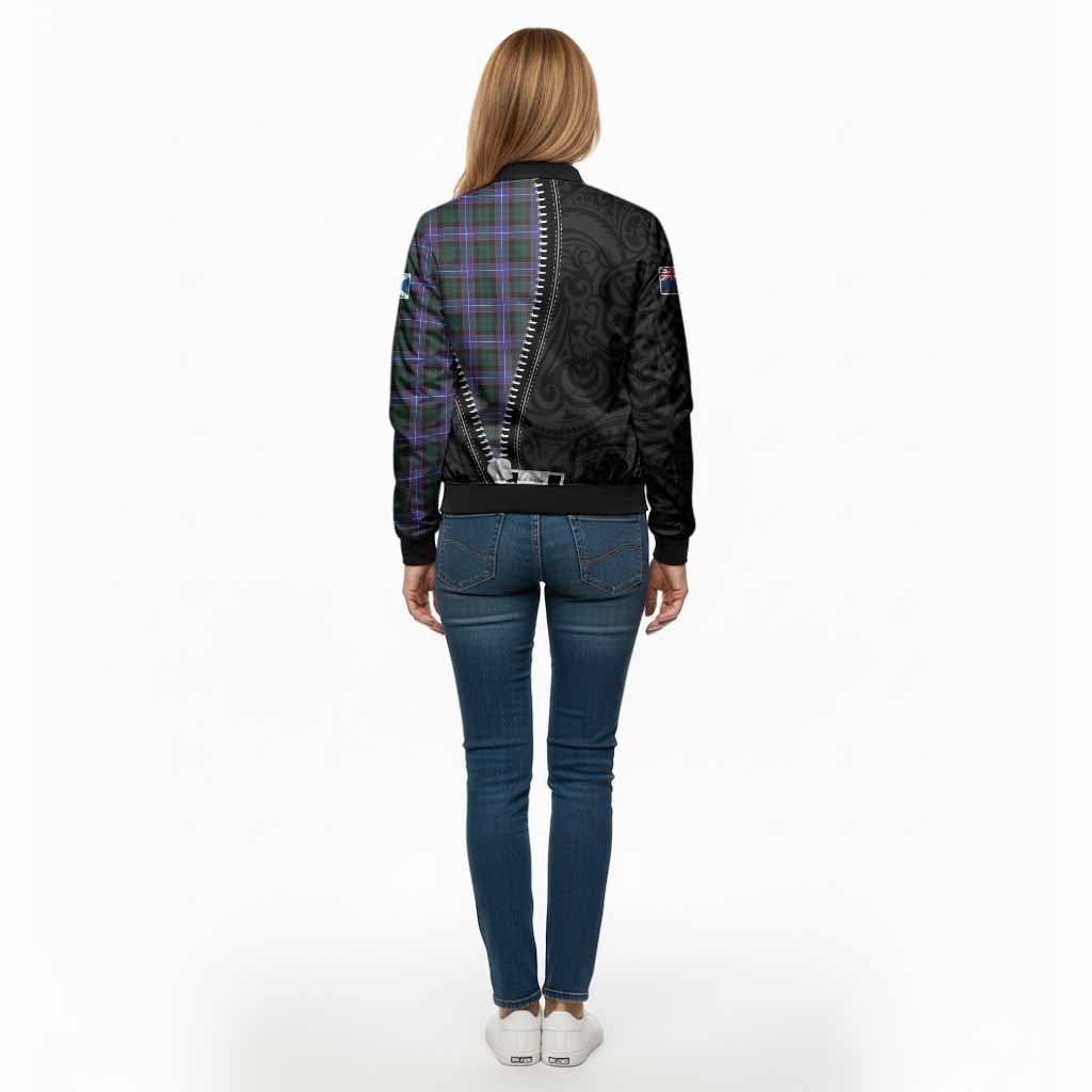 Hunter (Hunterston) Tartan Bomber Jacket New Zealand Pattern Unique Zipper Stylized