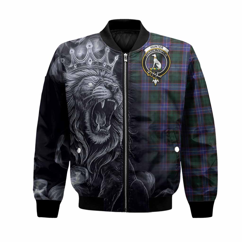 Hunter (Hunterston) Tartan Bomber Jacket Roaring Lion Heritage