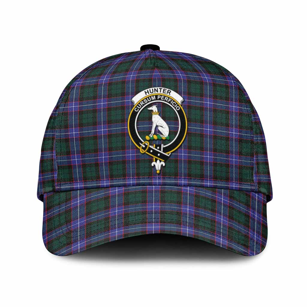 Hunter (Hunterston) Tartan Classic Cap with Family Crest