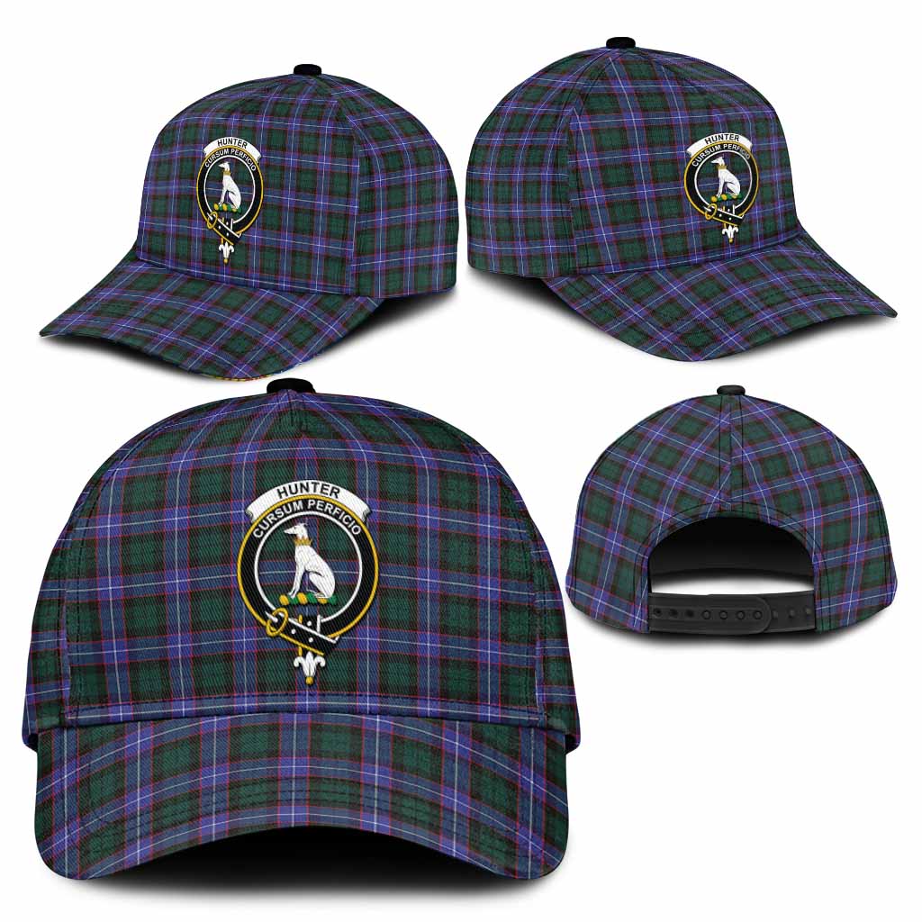 Hunter (Hunterston) Tartan Classic Cap with Family Crest