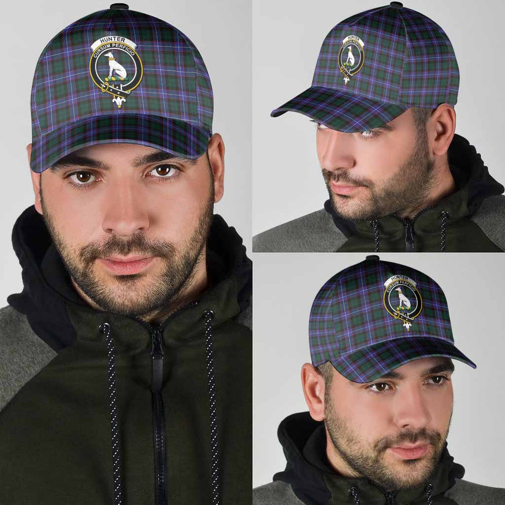 Hunter (Hunterston) Tartan Classic Cap with Family Crest