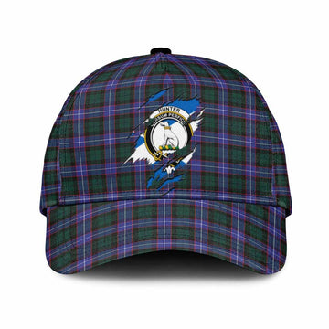 Hunter (Hunterston) Tartan Classic Cap with Family Crest In Me Style