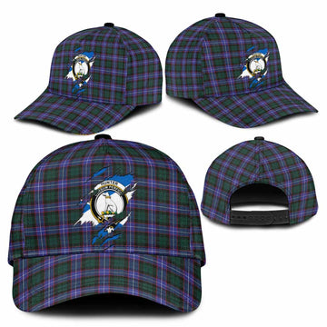 Hunter (Hunterston) Tartan Classic Cap with Family Crest In Me Style