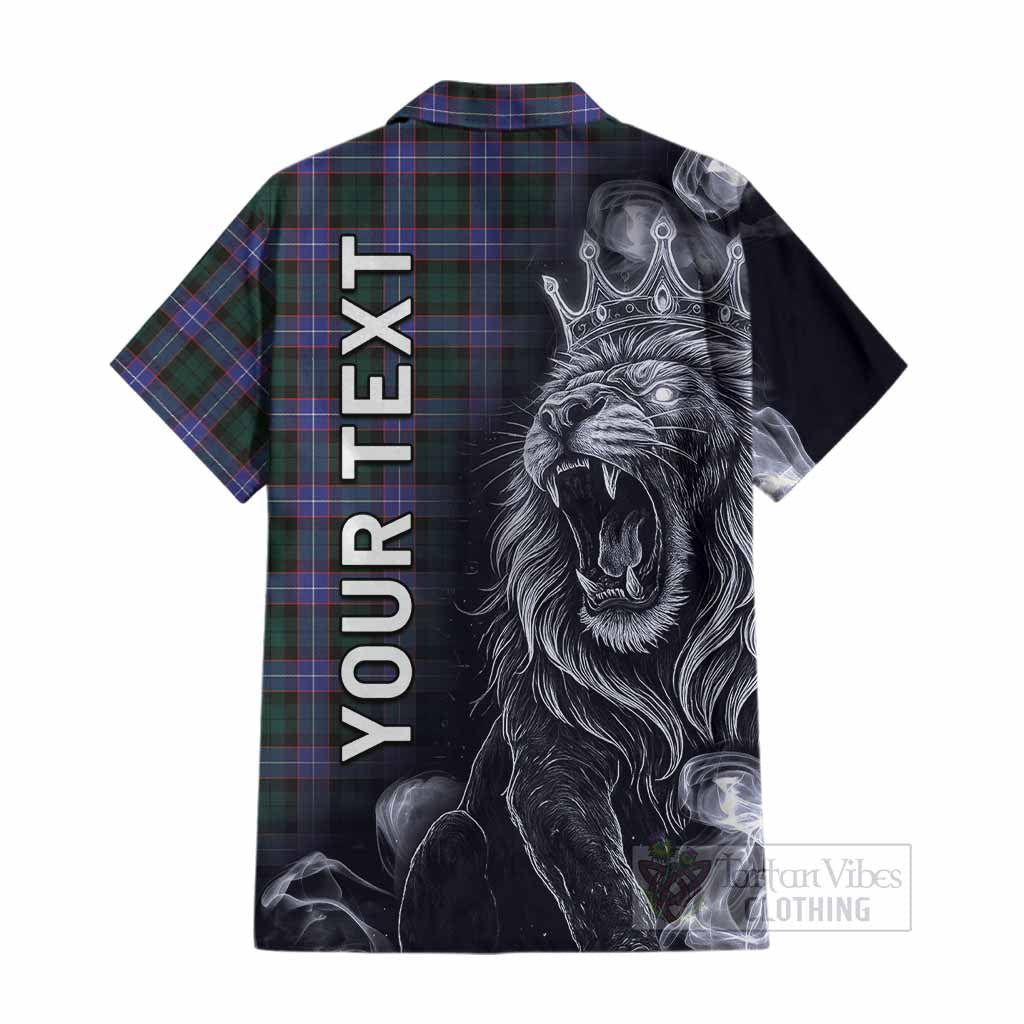 Hunter (Hunterston) Tartan Cotton Hawaiian Shirt Roaring Lion Heritage